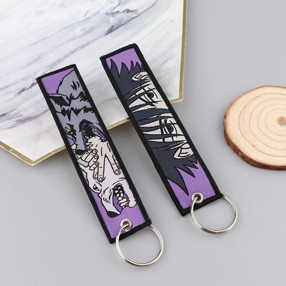 Jujutsu Kaisen Character Embroidery Keychain Tags Set