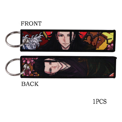 Jujutsu Kaisen Character Embroidery Keychain Tags Set