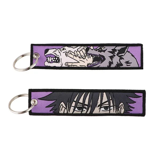 Jujutsu Kaisen Character Embroidery Keychain Tags Set