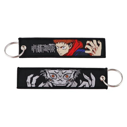 Jujutsu Kaisen Character Embroidery Keychain Tags Set