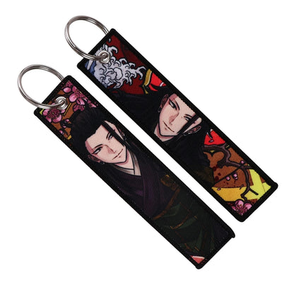 Jujutsu Kaisen Character Embroidery Keychain Tags Set