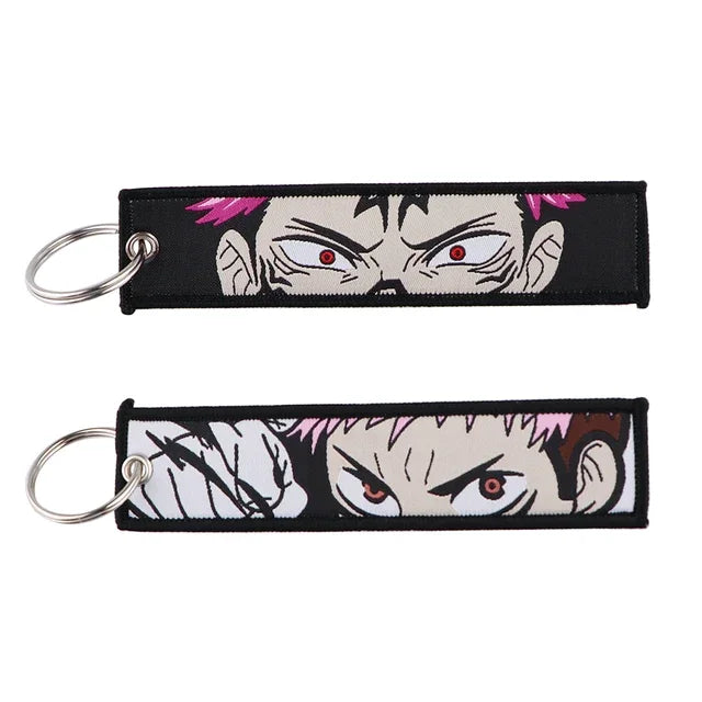 Jujutsu Kaisen Character Embroidery Keychain Tags Set