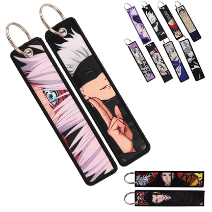 Jujutsu Kaisen Character Embroidery Keychain Tags Set