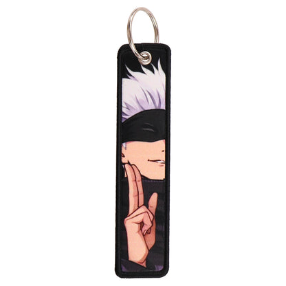 Jujutsu Kaisen Character Embroidery Keychain Tags Set