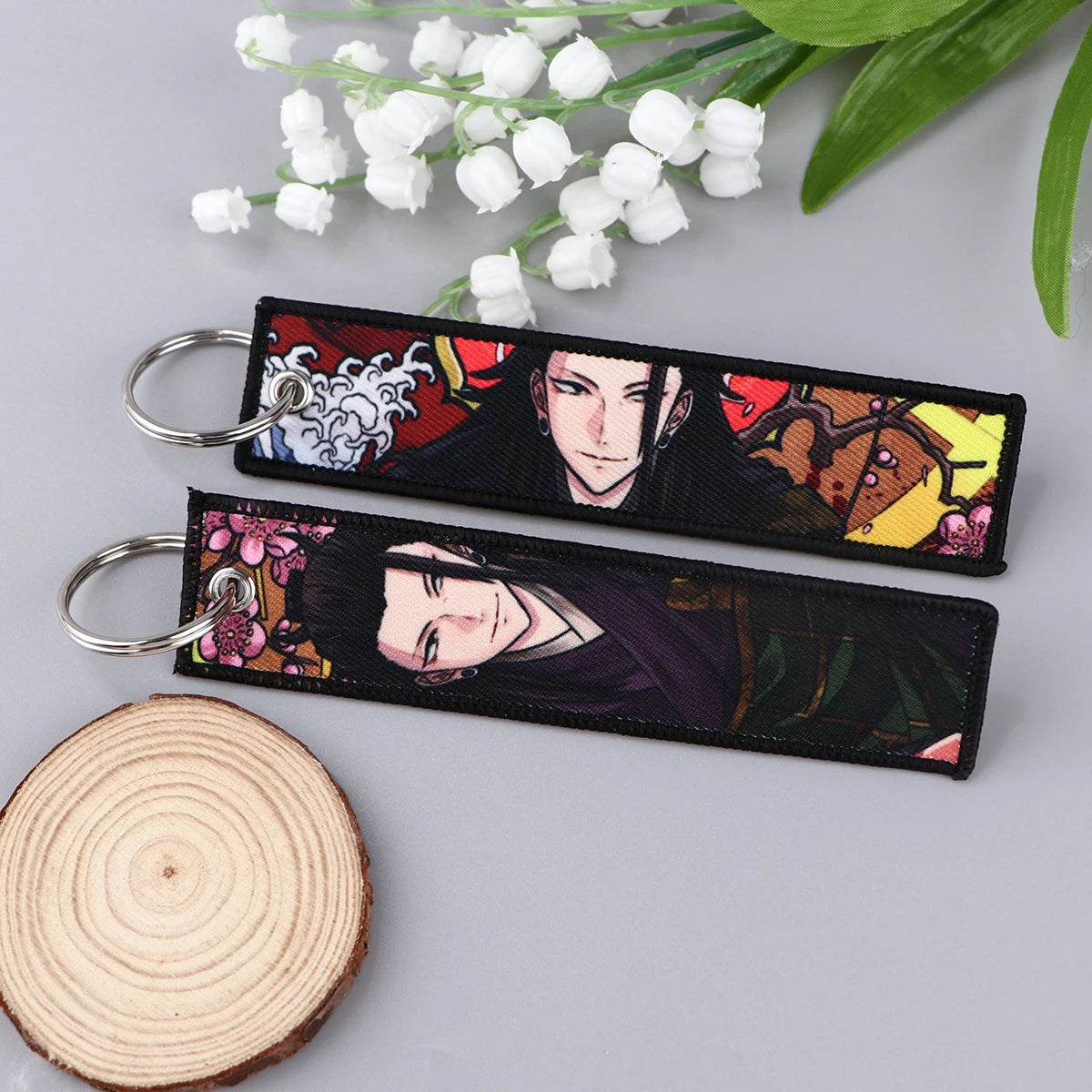 Jujutsu Kaisen Character Embroidery Keychain Tags Set