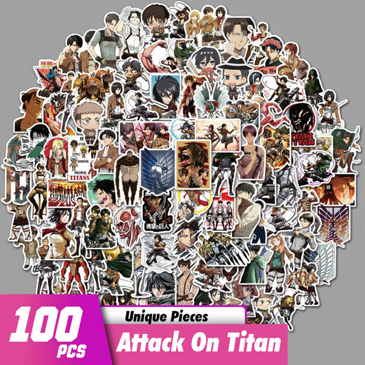 Attack On Titan Sticker Pack of 100 Pieces - Supreme Rabbit