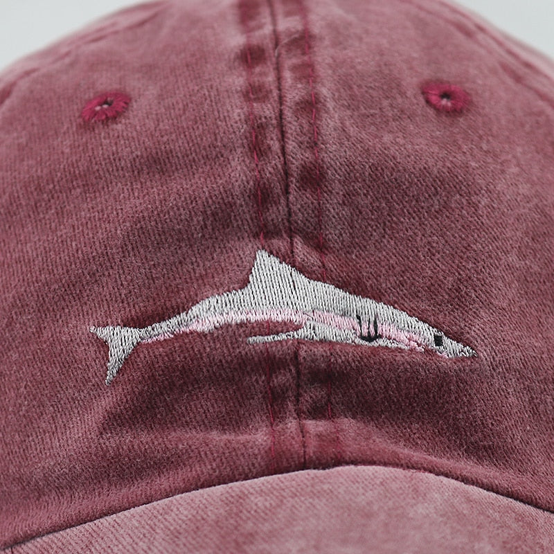 Shark Cotton Washed Embroidered Hat - Supreme Rabbit