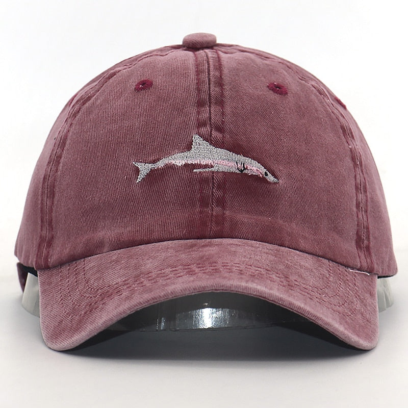 Shark Cotton Washed Embroidered Hat - Supreme Rabbit